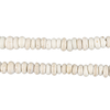 Old White Ghana Glass Rondelle Beads (6mm)