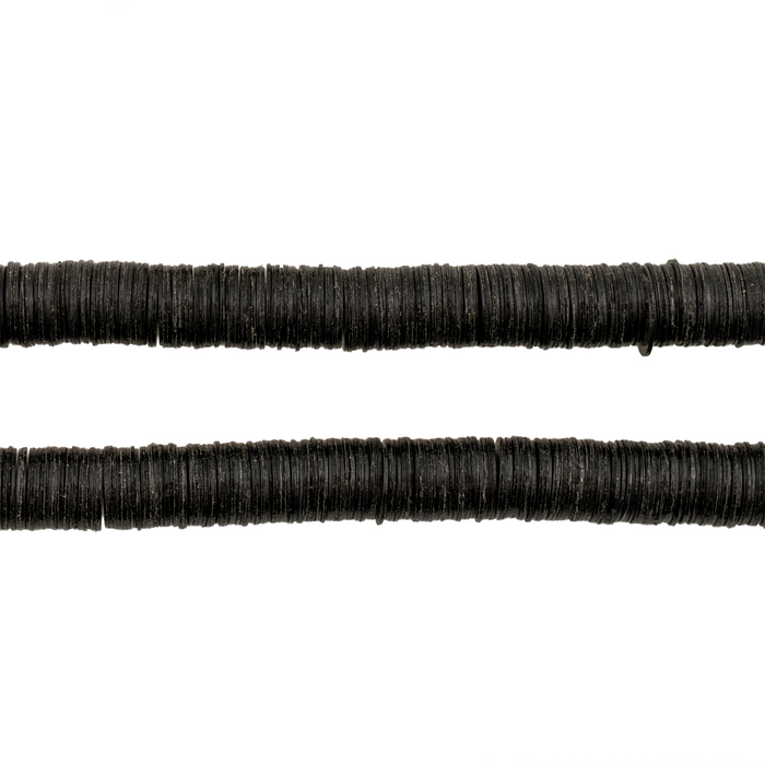 Black Phono Record Vinyl Beads (6mm)