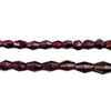 Faceted Elongated Garnet Bicone Beads (6mm)