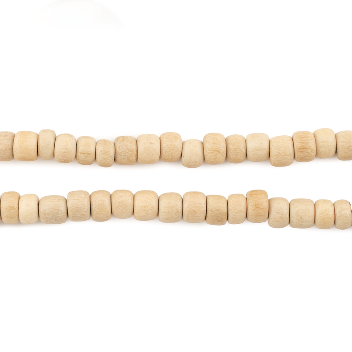 Cream Nugget Natural Wood Beads (5mm)