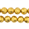 Faceted Aluminum Gold Color Beads (14mm)