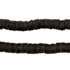 Charcoal Black Sandcast Cylinder Beads