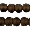 Mocha Brown Recycled Glass Beads (18mm)