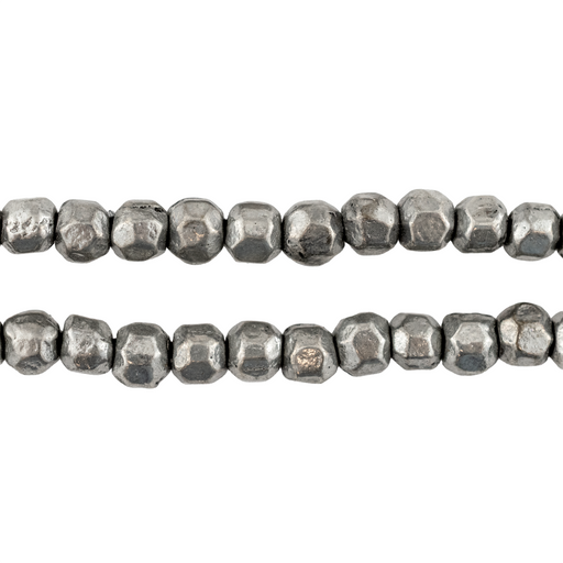 Rounded Antique Silver Nugget Beads (6mm)