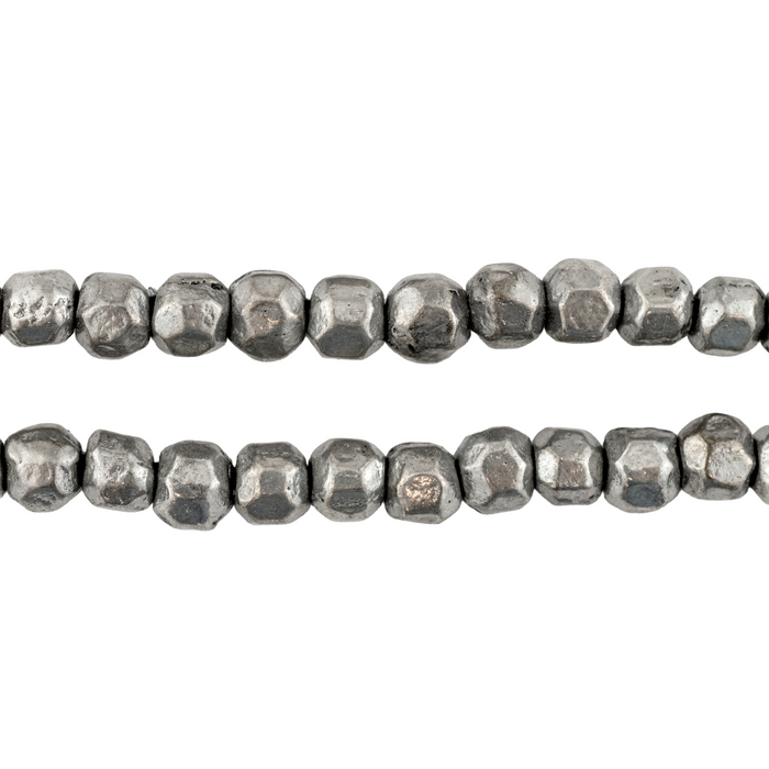 Rounded Antique Silver Nugget Beads (6mm)