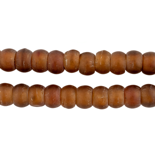 Translucent Amber Brown Padre Beads (9mm) - The Bead Chest