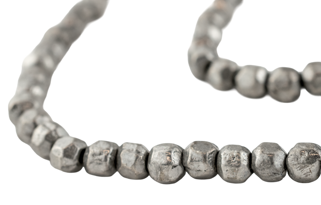 Rounded Antique Silver Nugget Beads (6mm)