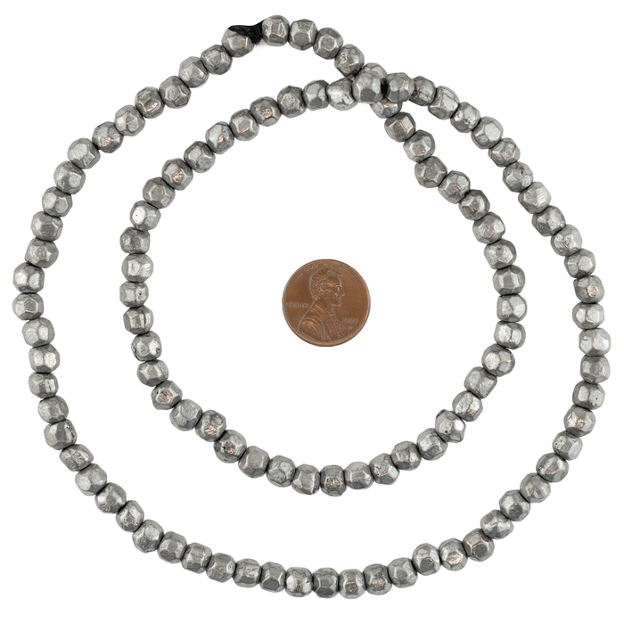 Rounded Antique Silver Nugget Beads (6mm)