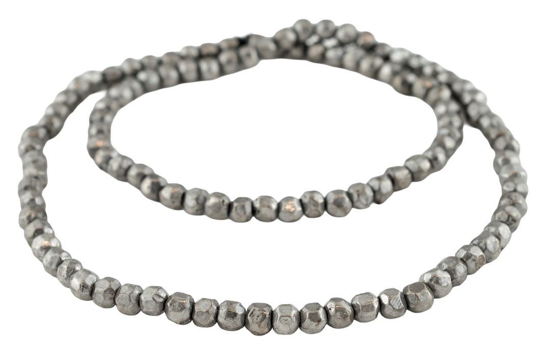 Rounded Antique Silver Nugget Beads (6mm)