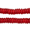 Red Rondelle Recycled Glass Beads