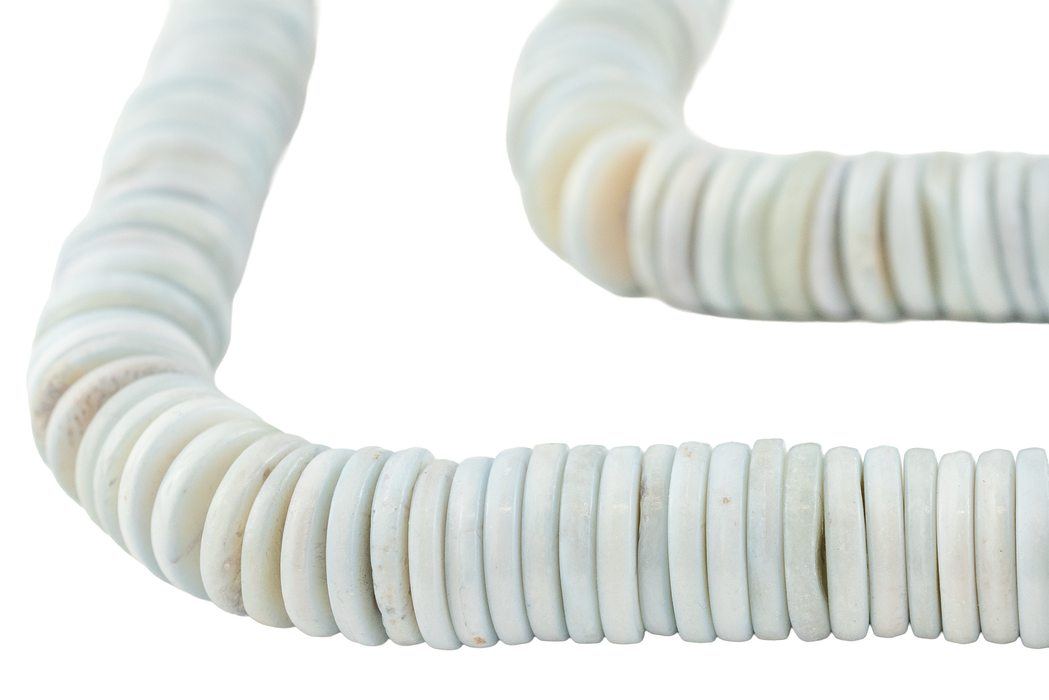 Pastel Blue Bone Button Beads (12mm)