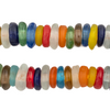 Mixed Rondelle Recycled Glass Beads