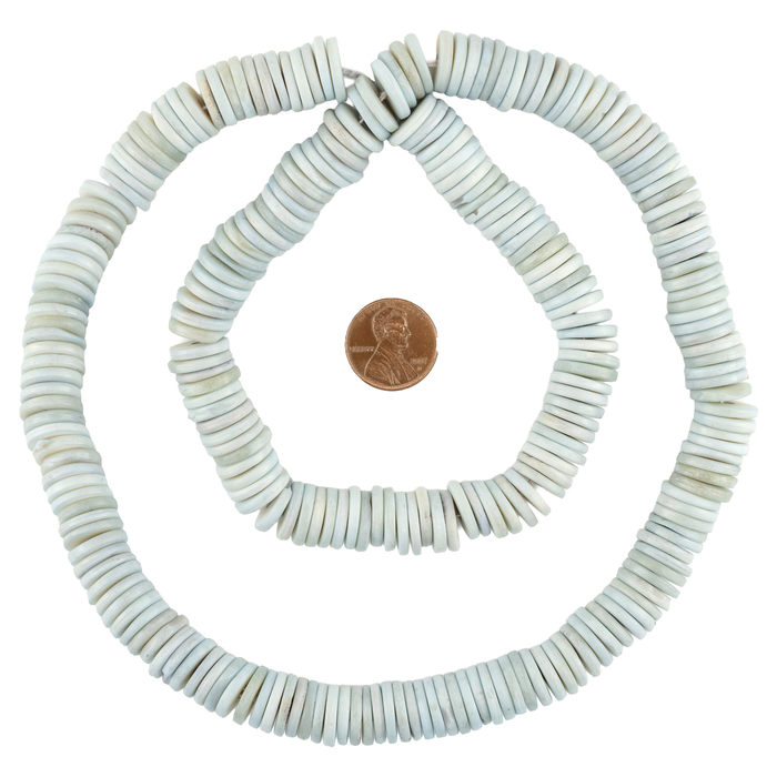 Pastel Blue Bone Button Beads (12mm)
