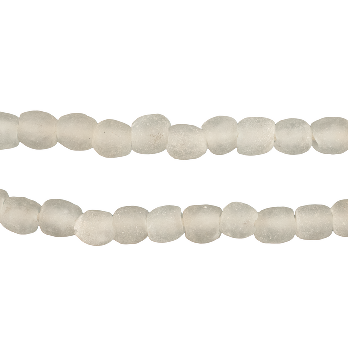 Clear Aqua Recycled Glass Beads (7mm)