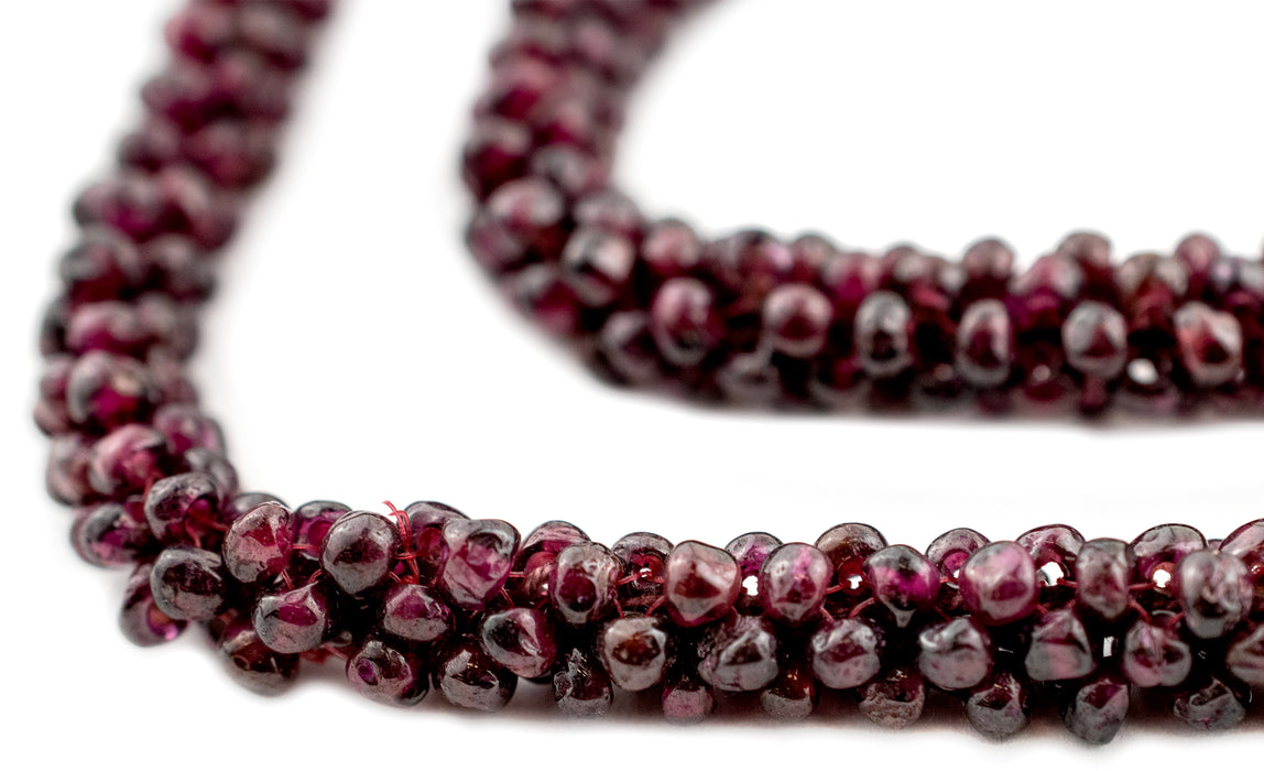 Red Garnet Rope Beads (4mm)