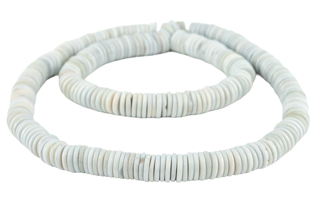 Pastel Blue Bone Button Beads (12mm)