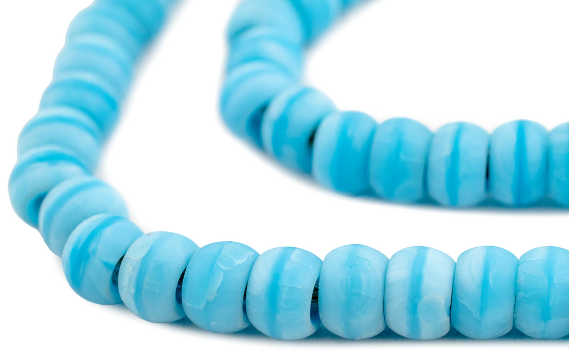 Sky Blue Padre Beads (9mm) - The Bead Chest