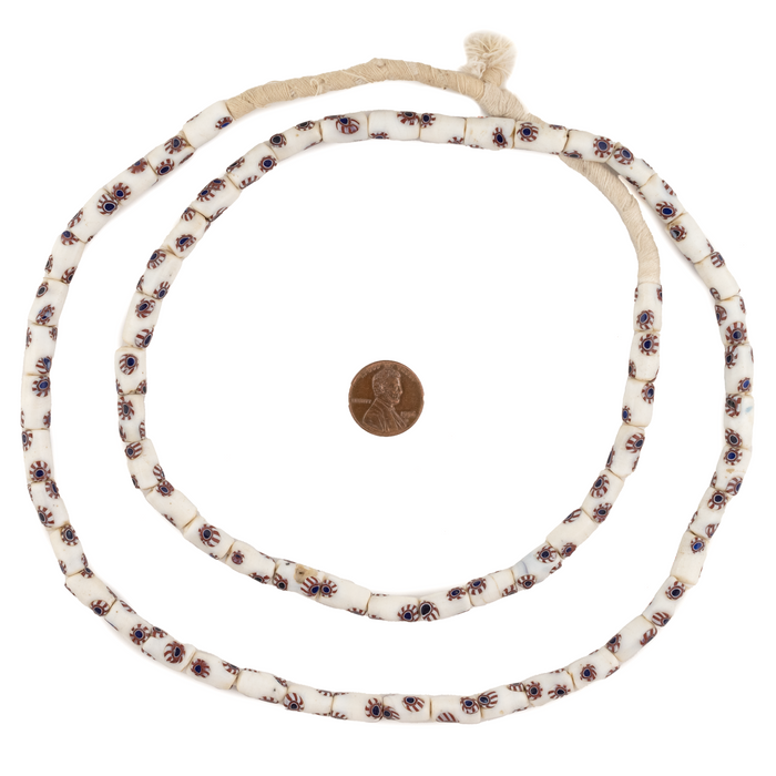 Matching Chevron-Style Antique Venetian Millefiori Trade Beads