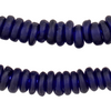 Cobalt Blue Rondelle Recycled Glass Beads