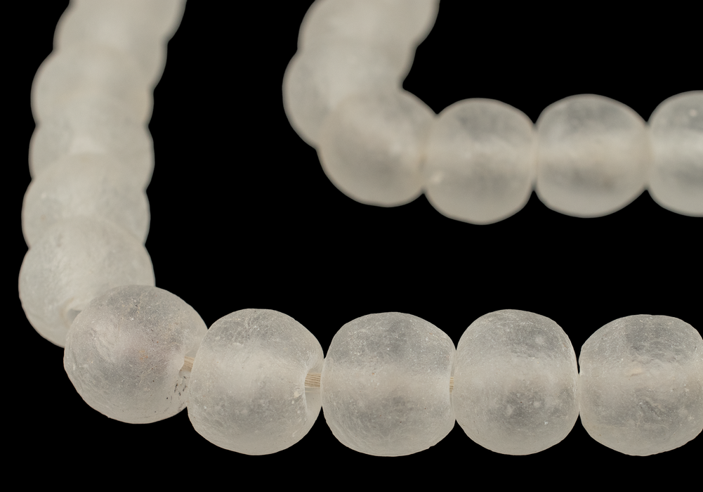 Clear Recycled Glass Beads (18mm)