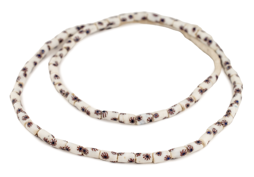 Matching Chevron-Style Antique Venetian Millefiori Trade Beads