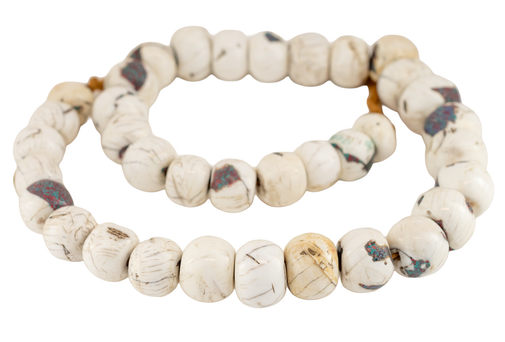 Inlaid Round Naga Graduated Conch Shell Beads (15-20mm)