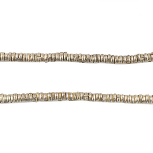 Silver Heishi Ethiopian Beads (4mm)