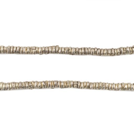 Silver Heishi Ethiopian Beads (4mm)
