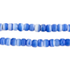 Blue & White Swirl Padre Beads (7mm)