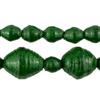 Dark Green Recycled Paper Beads from Uganda (Large)