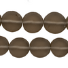 Groundhog Grey Flat Circular Java Recycled Glass Beads (18mm)