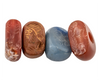 Carved Natural Stone Seal Beads (Set of 4) #17303