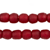 Deep Red Recycled Glass Beads (11mm)