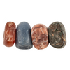 Carved Natural Stone Seal Beads (Set of 4) #17302