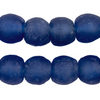 Blue Recycled Glass Beads (18mm)