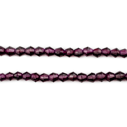 Faceted Bicone Garnet Beads (4mm) - The Bead Chest