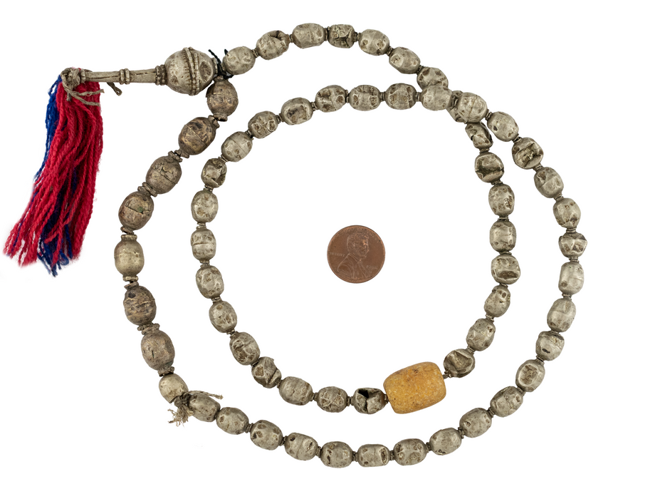 Old Silver Ethiopian Prayer Beads (with Tassel)