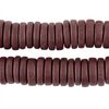Grape Brown Disk Natural Wood Beads (4x15mm)
