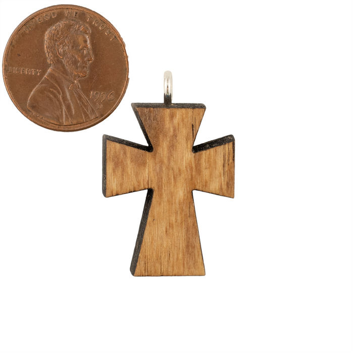 Olive Wood Pendant from Bethlehem (Solid Cross)