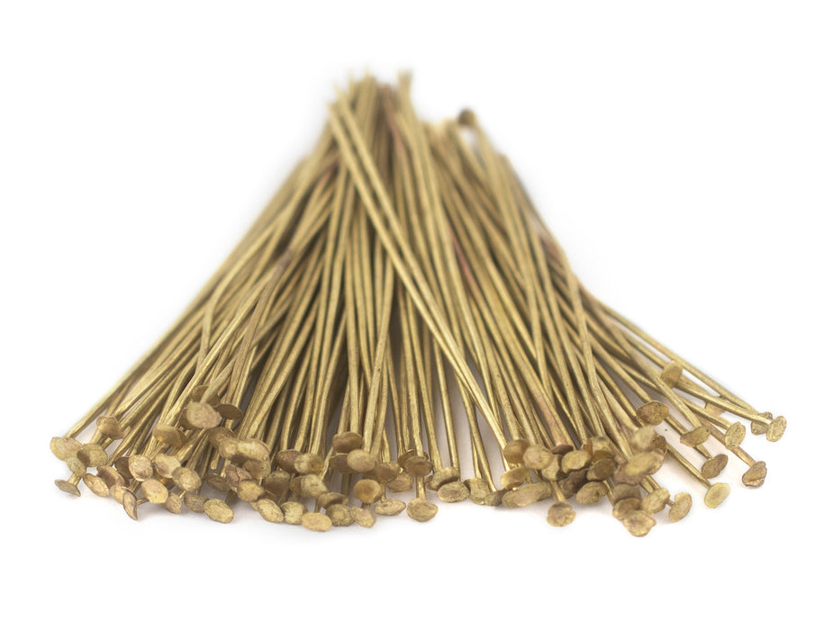 Brass 21 Gauge 2 Inch Head Pins (Approx 500 pieces) - The Bead Chest