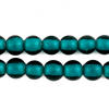 Jumbo Teal White Heart Beads (10mm)