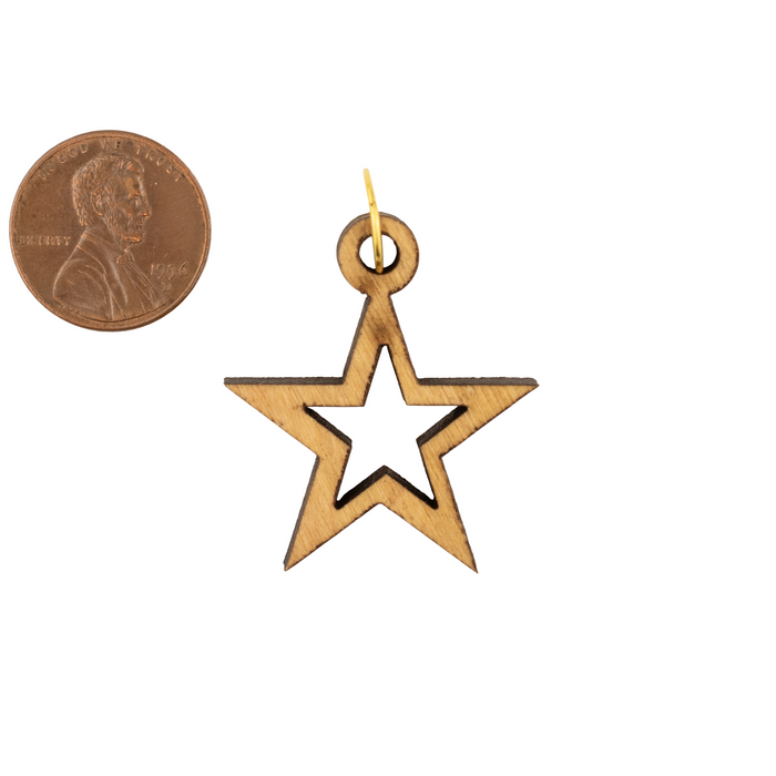 Olive Wood Pendant from Bethlehem (Star)