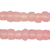 Rose Pink Faceted Recycled Java Sea Glass Beads