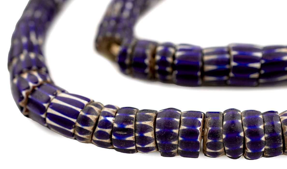 Antique Chevron Design Venetian Aja Beads