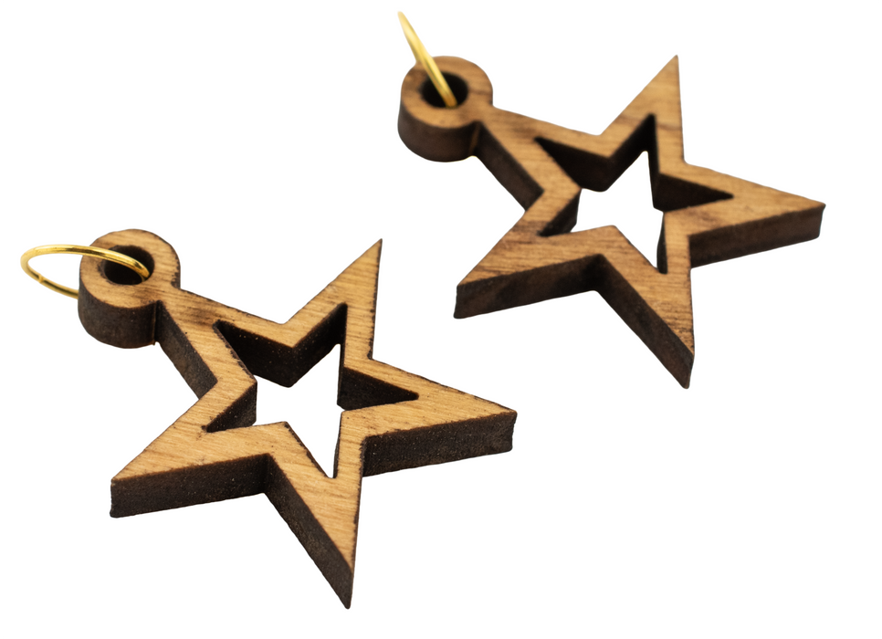 Olive Wood Pendant from Bethlehem (Star)