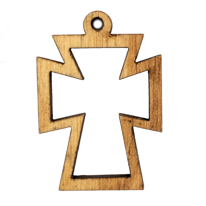 Olive Wood Pendant from Bethlehem (Wide Cross)