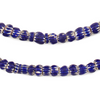 Antique Blue Venetian Chevron Beads #16281