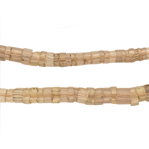 Antique Clear Venetian Gooseberry Disk Beads (6mm) - The Bead Chest