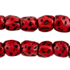 Cherry Red Speckled Resin Nugget Beads