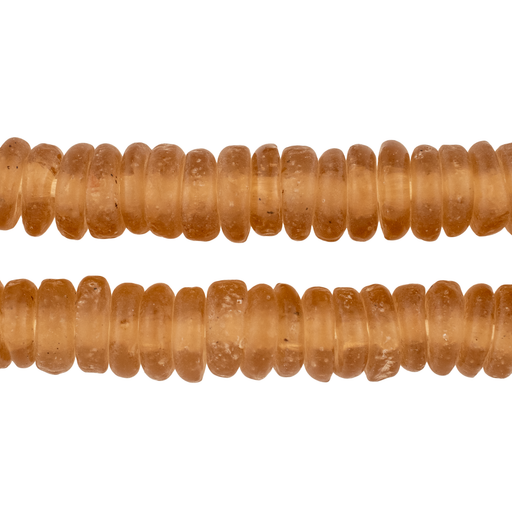 Taupe Rondelle Recycled Glass Beads